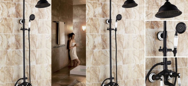 Shower Massage Panels in Oil Rubbed Bronze Finish the Sleek Look