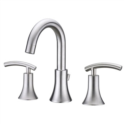 Creteil Brushed Nickel Bath Widespread Vanity Sink Faucet