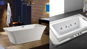 Read more about the article JunoShowers 67″ Free Standing Acrylic Bathtub & Floor Tub Filler