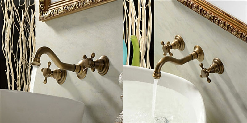 Venice Classico Antique Brass Widespread Wall Mount Faucet installation manual