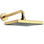 12  Gold Tone Rain Shower Head Square