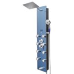 Fontana Blue Tempered Glass Multi-Function Massage Jets Rainfall Bath Shower Panel