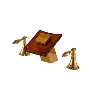 Waterfall Glass Spout Bathroom Basin Faucet 