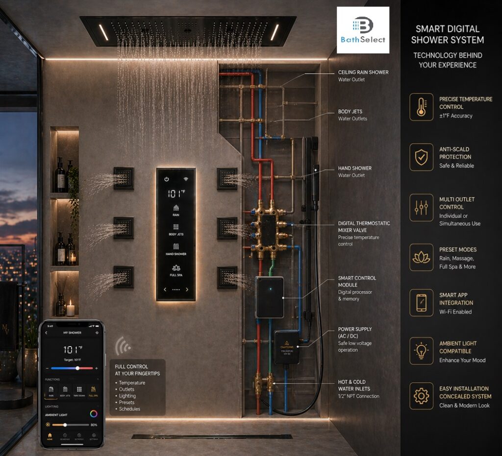 BathSelect smart shower system