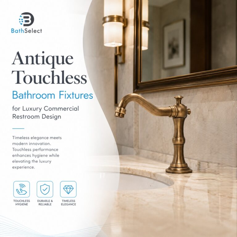 Read more about the article Antique Touchless Bathroom Fixtures for Luxury Commercial Restroom Design