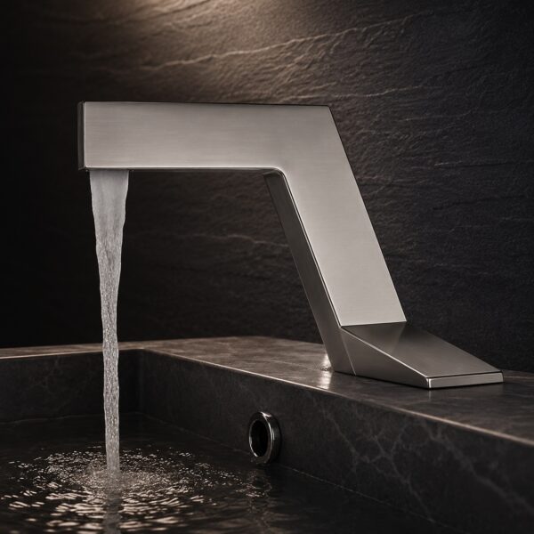 Bravat Commercial Automatic Brushed Nickel Sensor Faucets