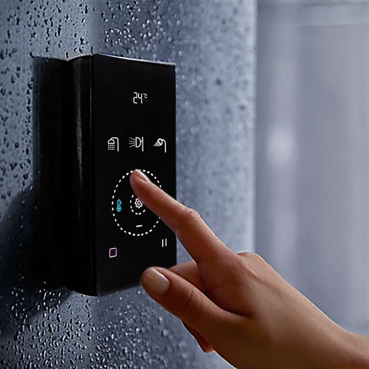 Luxury chrome shower system