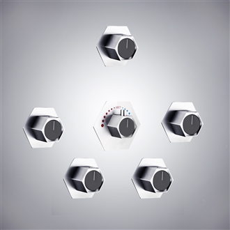 Chrome wall shower head