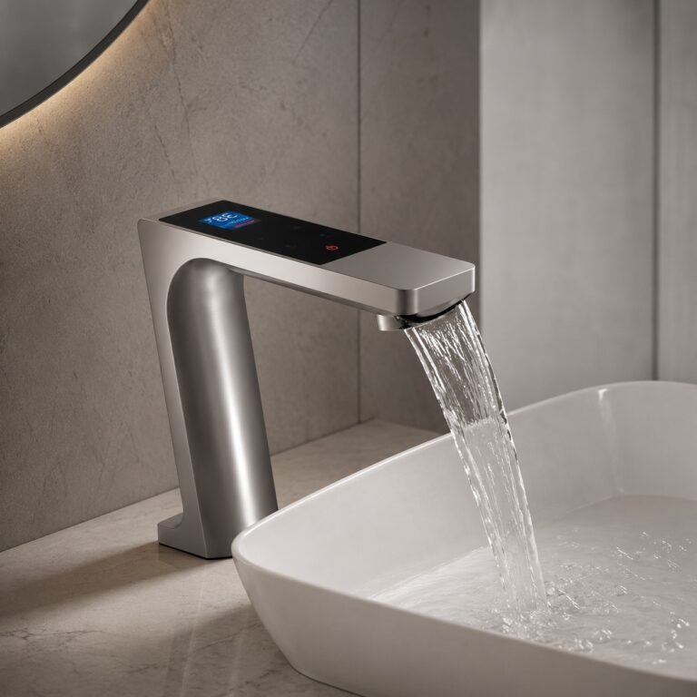 Read more about the article Genoa Digital Brushed Nickel Touch Sensor Faucet