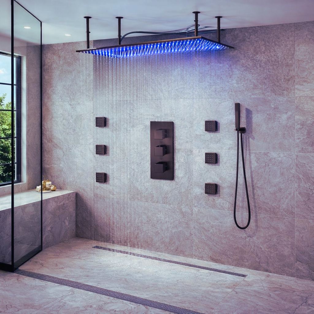 LED luxury shower set