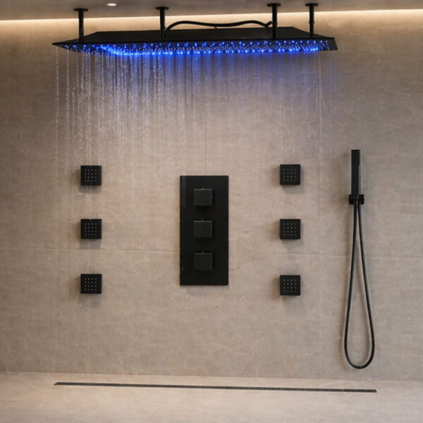 Premium Digital Shower Sets with LED, Music, and Thermostatic Control