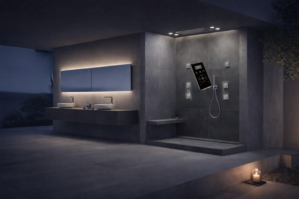 Smart bathroom shower design concept