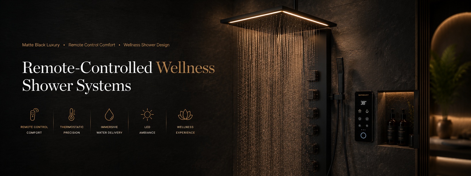 Remote Controlled Wellness Shower Systems