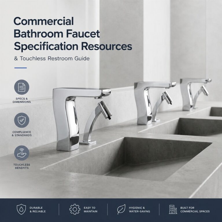 Read more about the article Commercial Bathroom Faucet Specification Resources & Touchless Restroom Guide