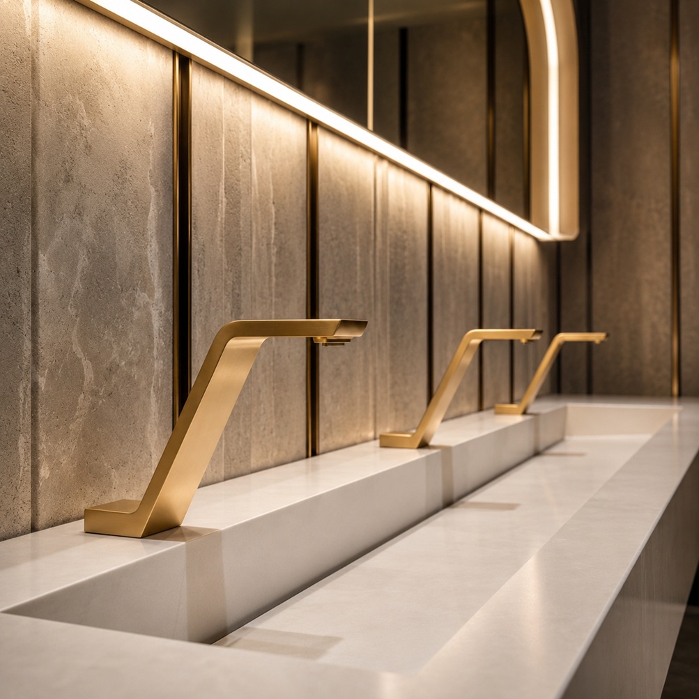Facility manager review of BathSelect commercial bathroom touchless faucet performance and maintenance
