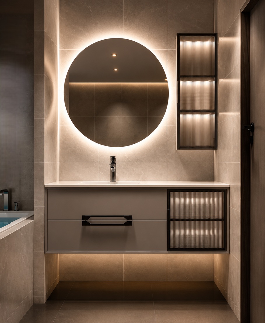 Integrated lighting in a modern luxury interior