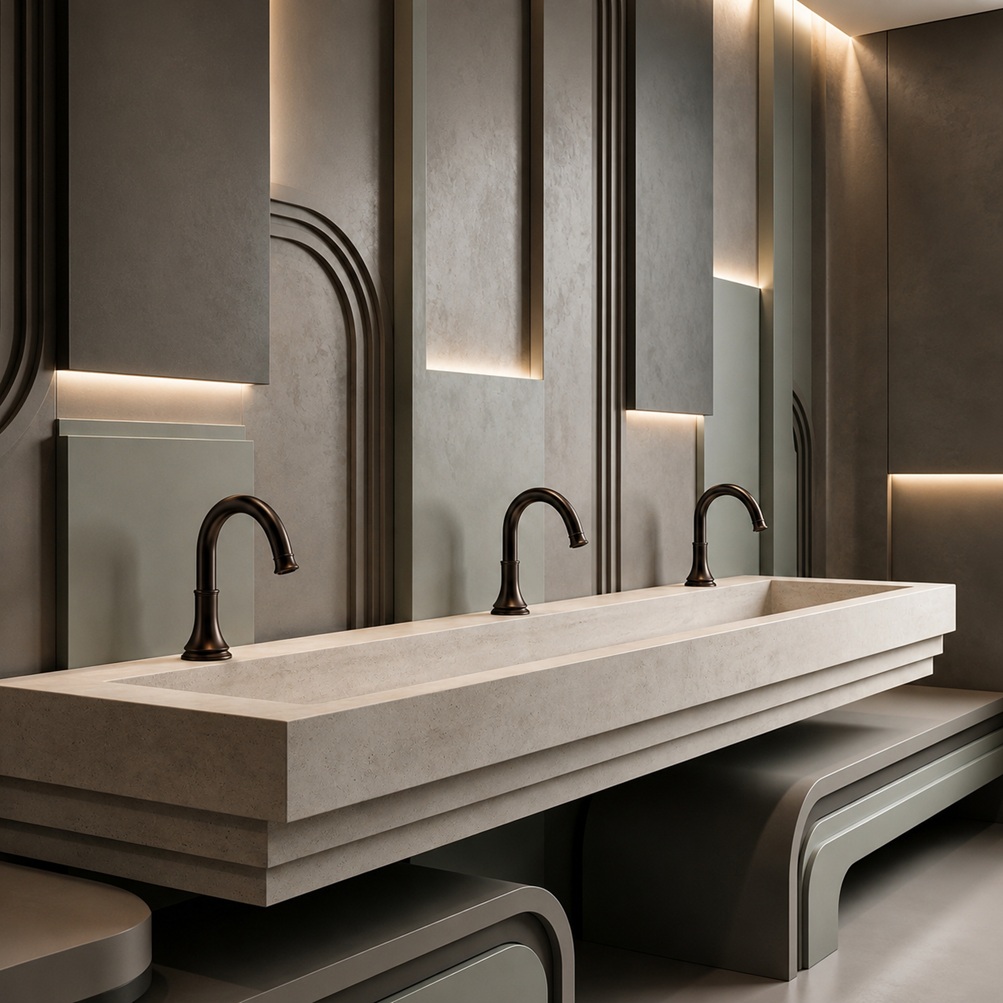 BathSelect commercial bathroom fixture reference for customer experience and product background