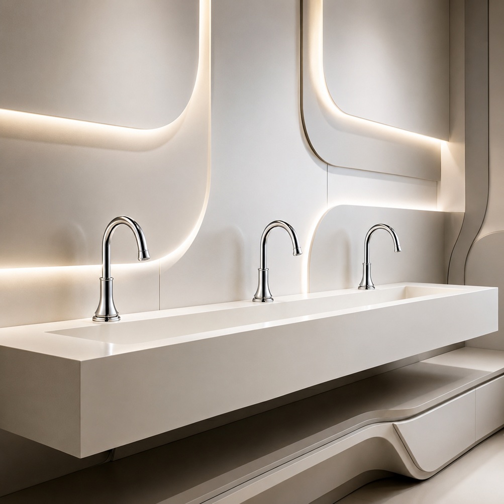 BathSelect commercial bathroom fixture finish and durability review for hospitality and office washrooms